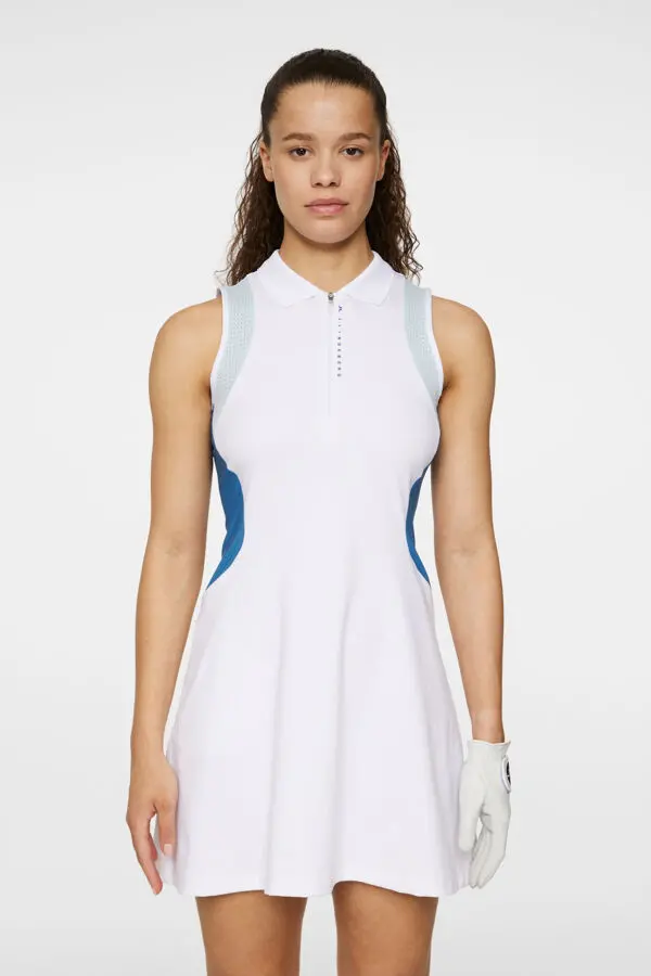 J.Lindeberg Krissi Sleeveless Shift Dress – Pure White 1
