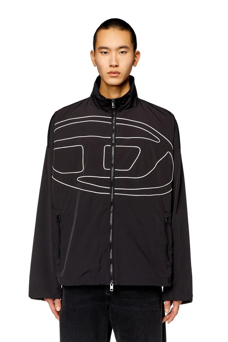 J-Vatel Oval D-Branded Black Taslan Jacket 1