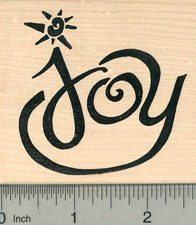 ‘Joy’ Holiday Rubber Stamp – Bold Uppercase Seasonal Word Art 1