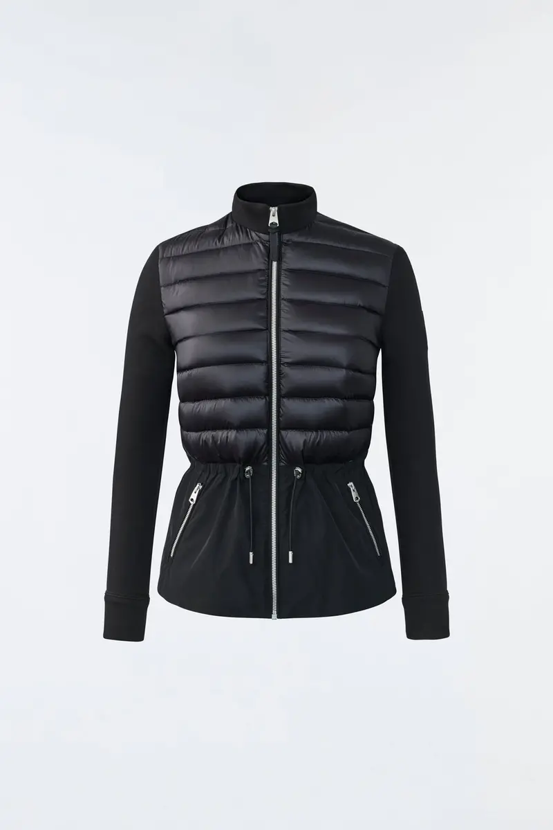 Joyce Peplum Hybrid Jacket – Sleek Black 1