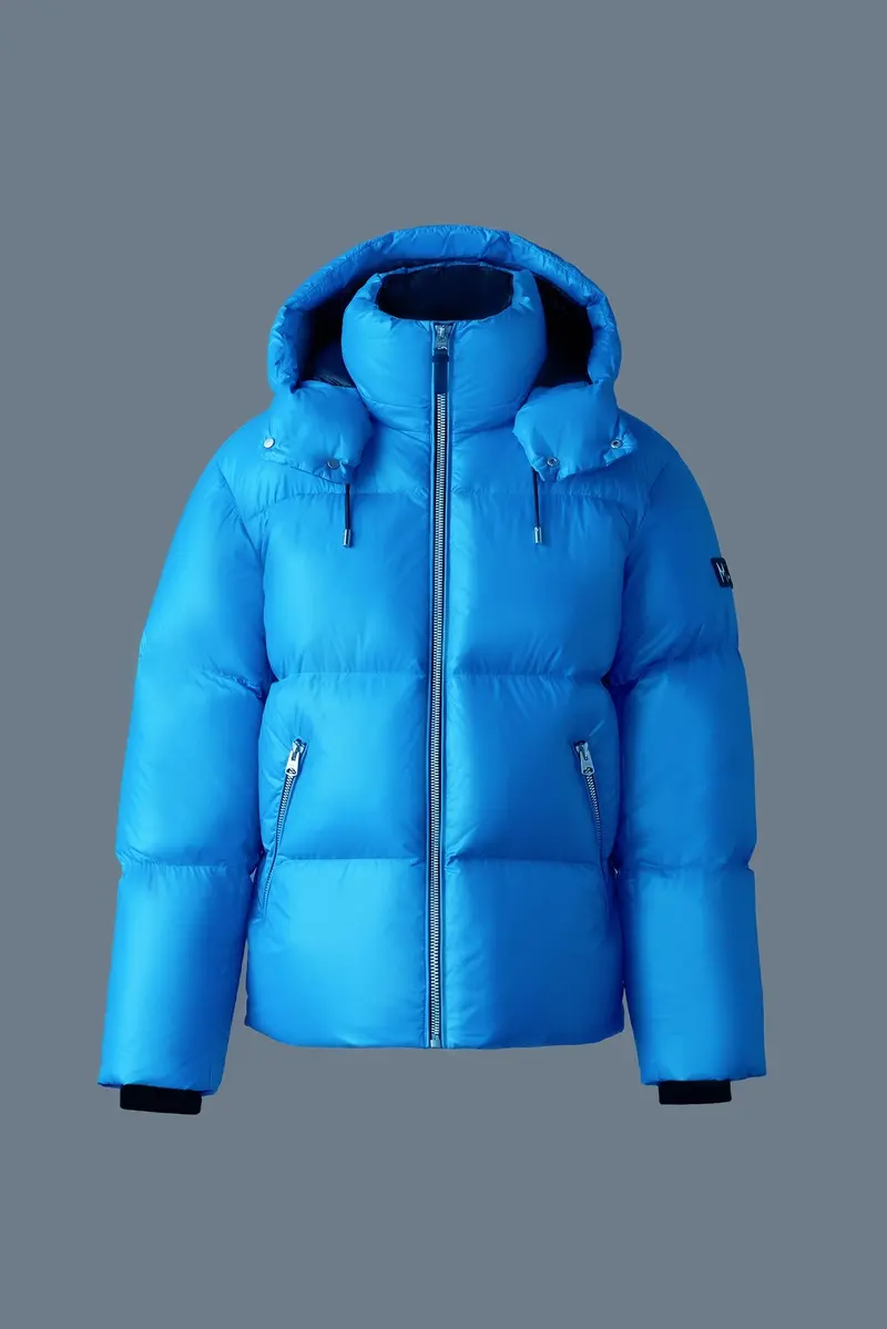 Kent-Z Sapphire Lightweight Lustrous Hooded Down Jacket 1