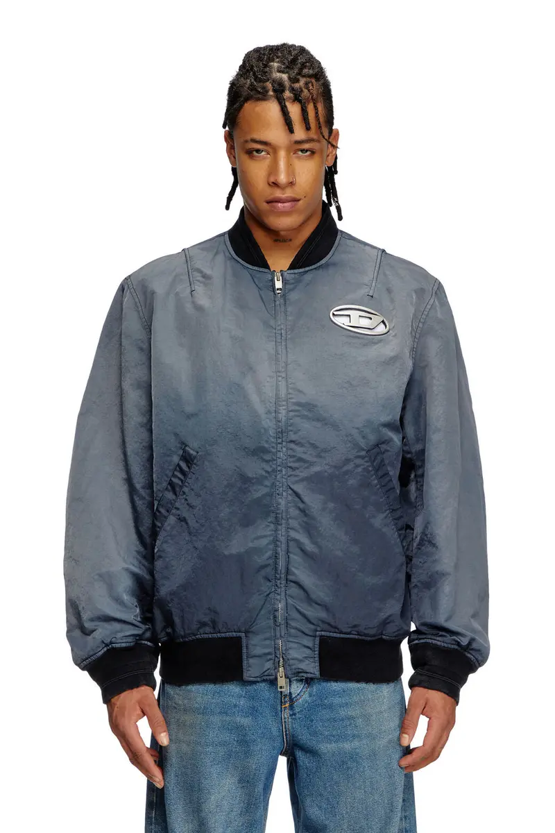 Kepes Grey Gradient Padded Bomber Jacket – Dark Grey 1
