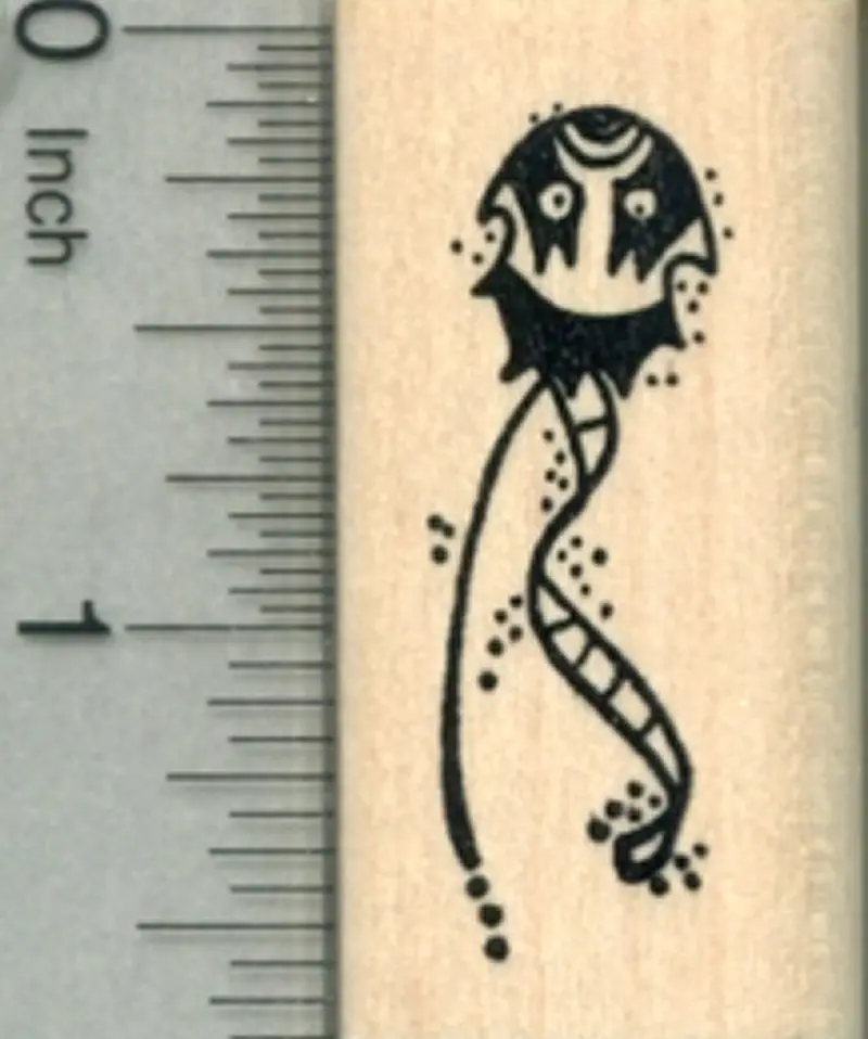 Kite With Friendly Face Rubber Stamp – Small Size 1