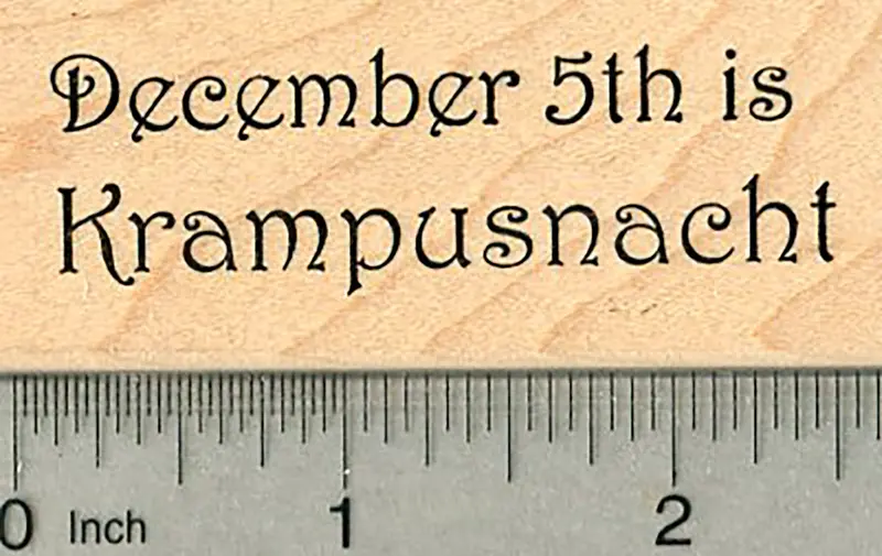 Krampusnacht Rubber Stamp Marking December 5Th Traditions 1