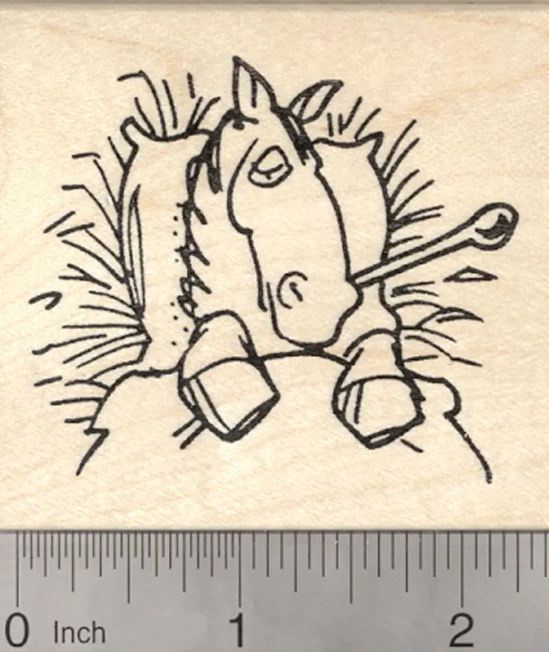 Large Get-Well Horse Rubber Stamp – Uplifting Equine Design 1