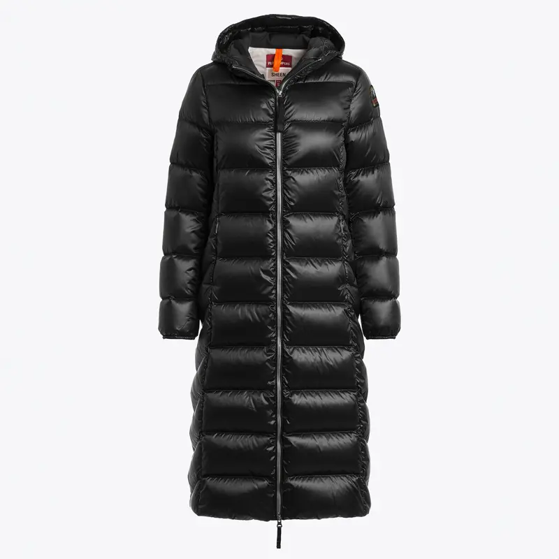 Leah Black Long Puffer Jacket 1