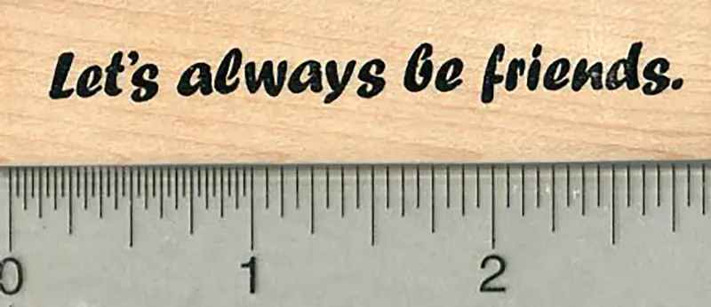 'Let'S Always Be Friends' Rubber Stamp – Timeless Friendship Design 1