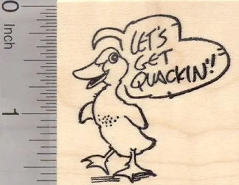 'Let’S Get Quackin’' Duck Rubber Stamp – Fun Teacher & Classroom Motif 1