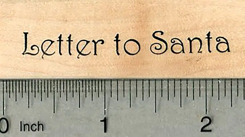 'Letter To Santa' Christmas Rubber Stamp For Holiday Mail 1
