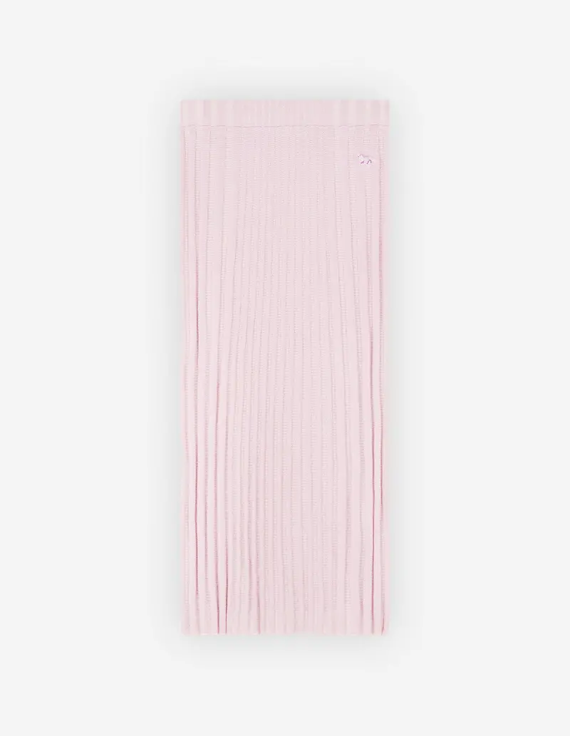 Lilac Ribbed Midi Skirt With Subtle Baby Fox Accent 1