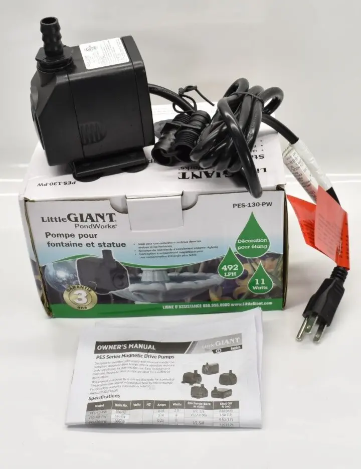 Little Giant Pondworks Pes-130-Pw Statuary Fountain Pump 1