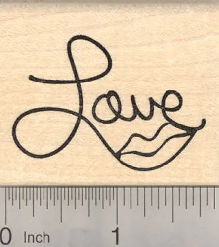 Love Lips Rubber Stamp – Expressive Kiss Symbol For Greetings Or Cards 1