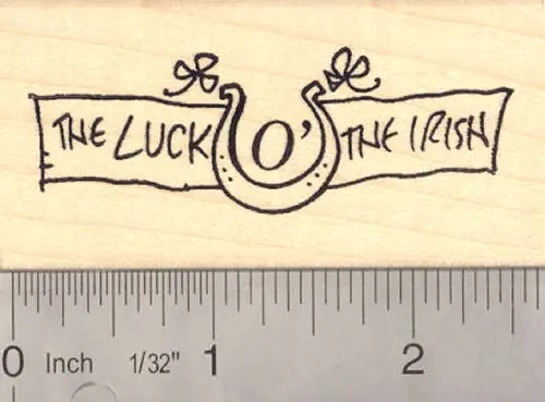 ‘Luck Of The Irish’ St. Patrick’S Day Rubber Stamp 1