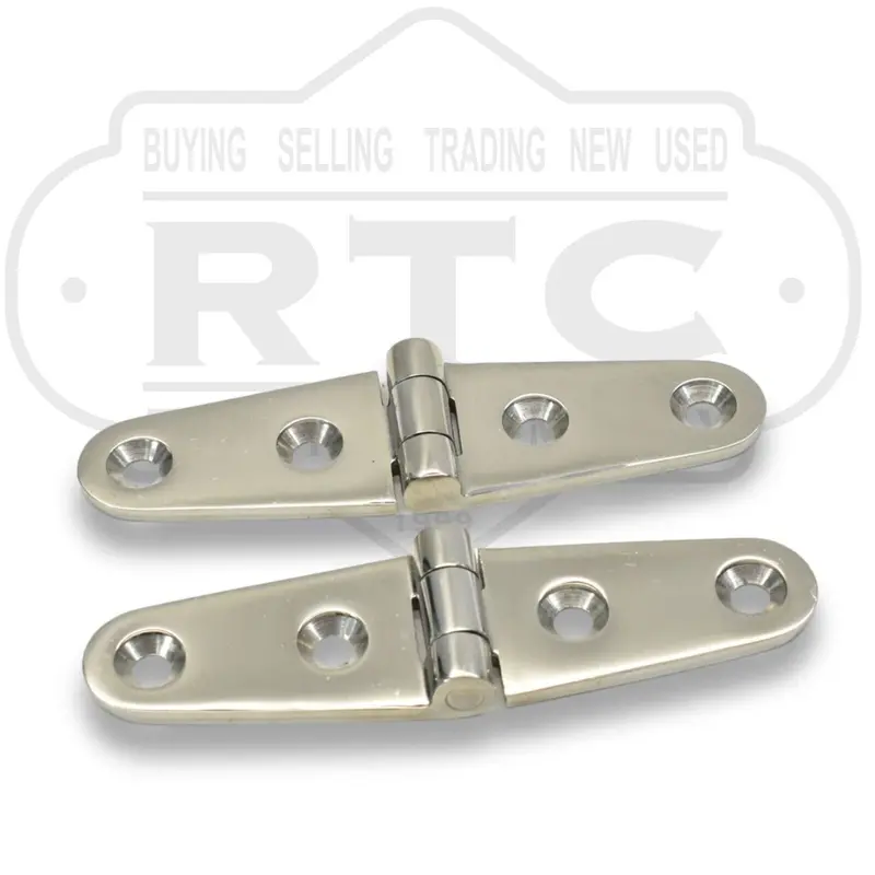Mac Marine Stainless Steel 4-Inch Strap Hinge – Dual-Hinge Kit (Model 55068) 1