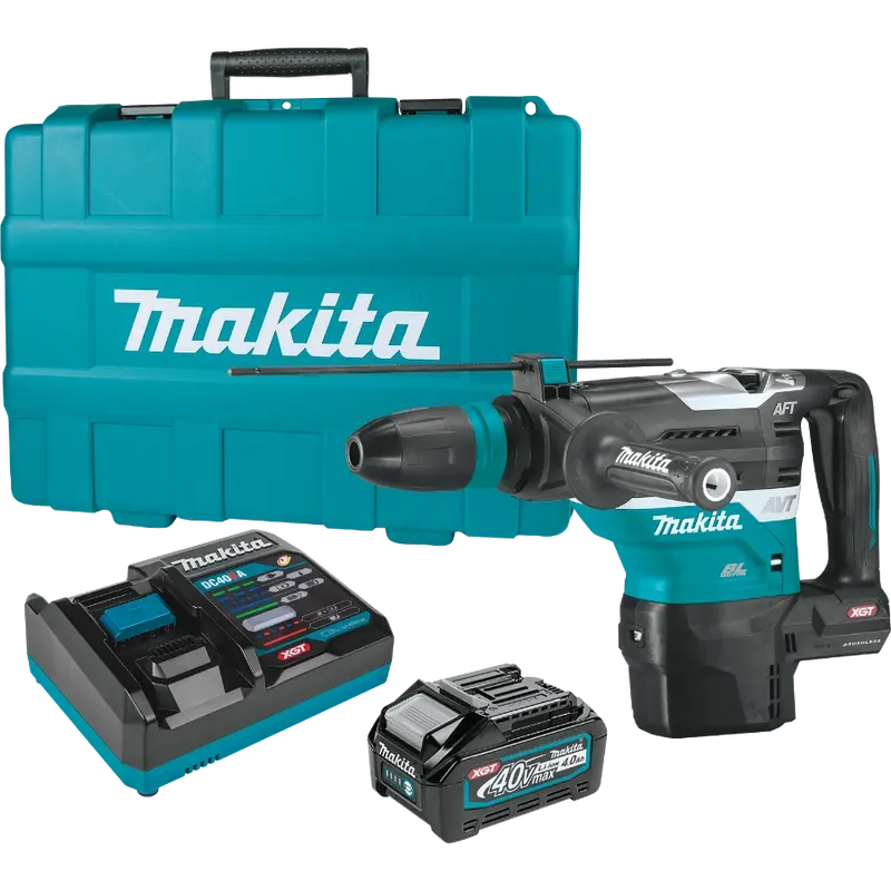 Makita Grh05M1 Xgt 40V Brushless Sds-Max Rotary Hammer Kit – 1-9/16", Avt & Aws Capable (4.0Ah) 1