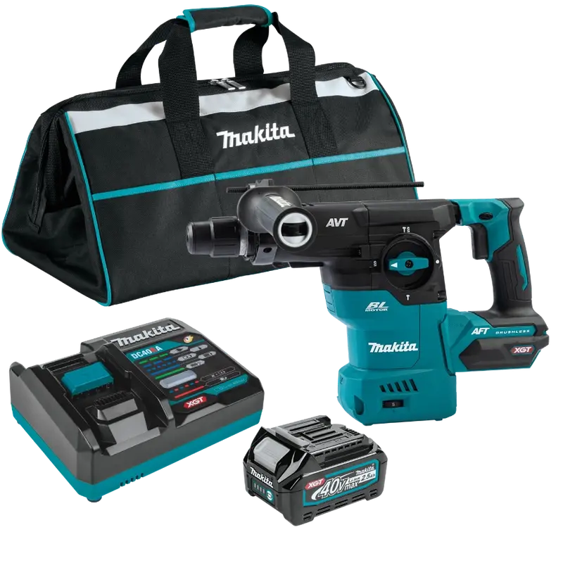 Makita Grh08M1 Xgt 40V Brushless Sds-Plus Rotary Hammer Kit – 1-3/16", Avt & Aws Ready (4.0Ah) 1