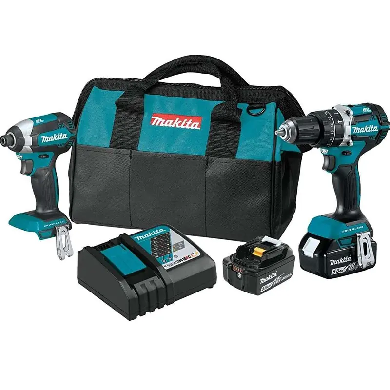 Makita Xt269T 18V Lxt Brushless 2-Piece Combo Kit With 5.0Ah Batteries 1