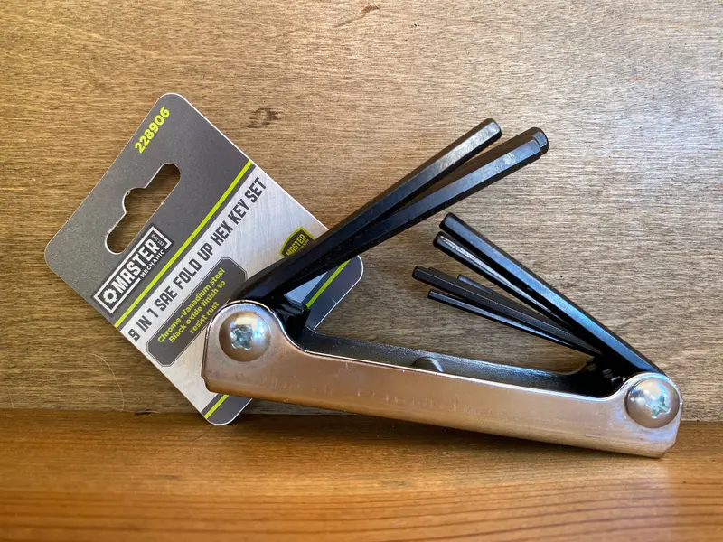 Master Mechanic 9-Piece Sae Hex Key Set – Foldable Design 1