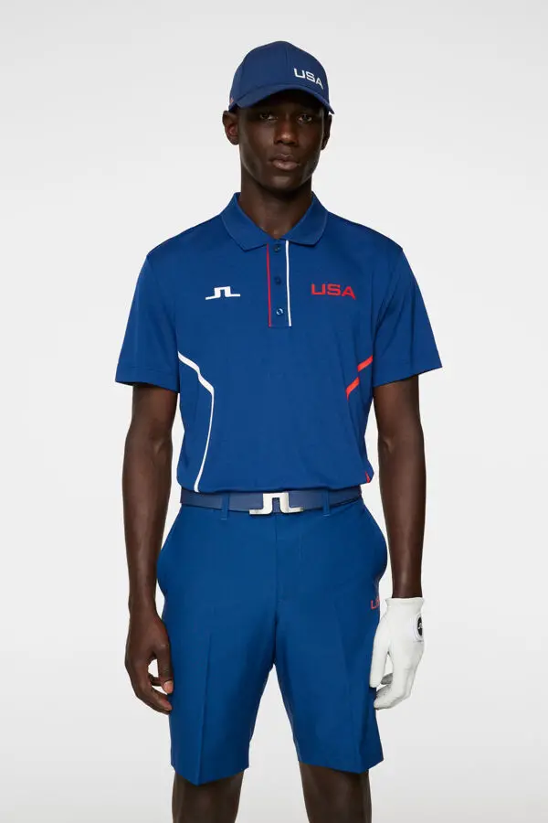 Matis Printed Polo Shirt – Estate Blue 1