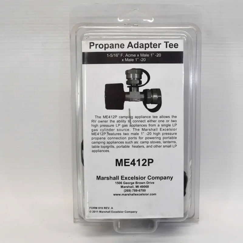 Mec Me412P Propane Adapter Tee – Camper Lp Gas Branch Connector 1
