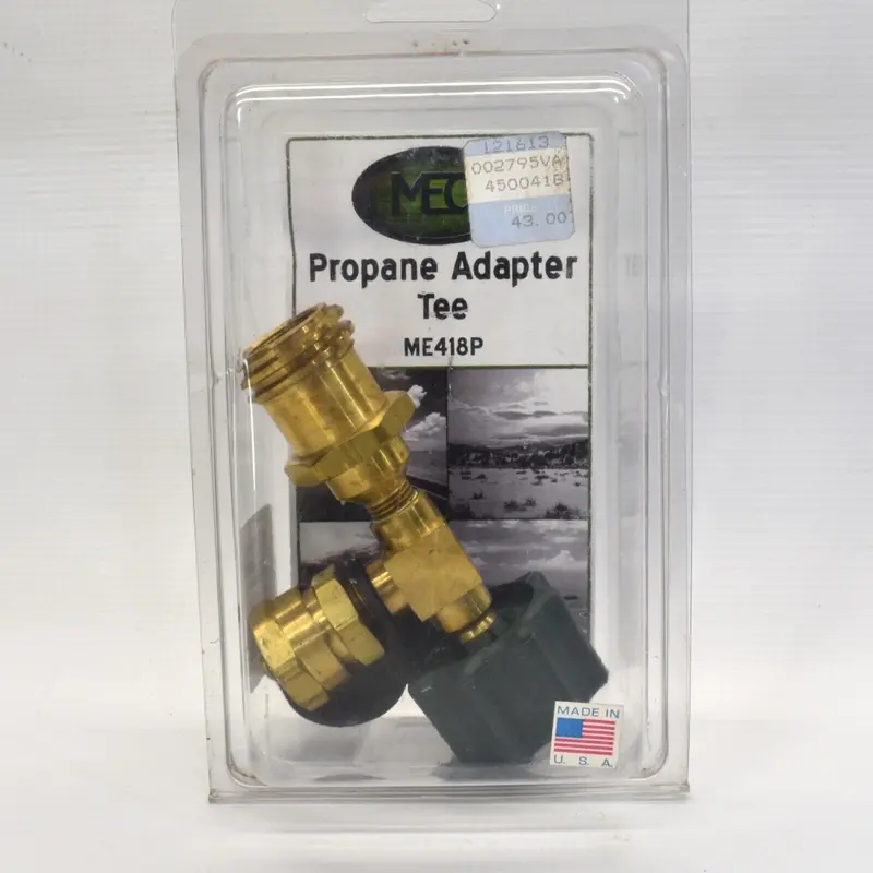 Mec Me418P Propane Adapter Tee – Camper/Rv Dual-Port Lp Gas Splitter 1