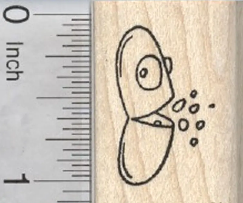 Medicine Capsule Get Well Rubber Stamp 1