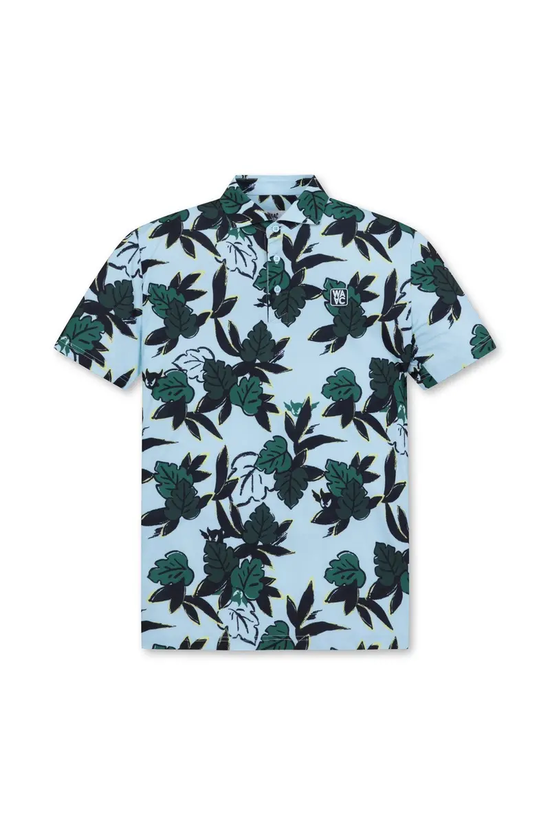 Men'S Athletic Forest Stretch Polo – Deep Blue 1