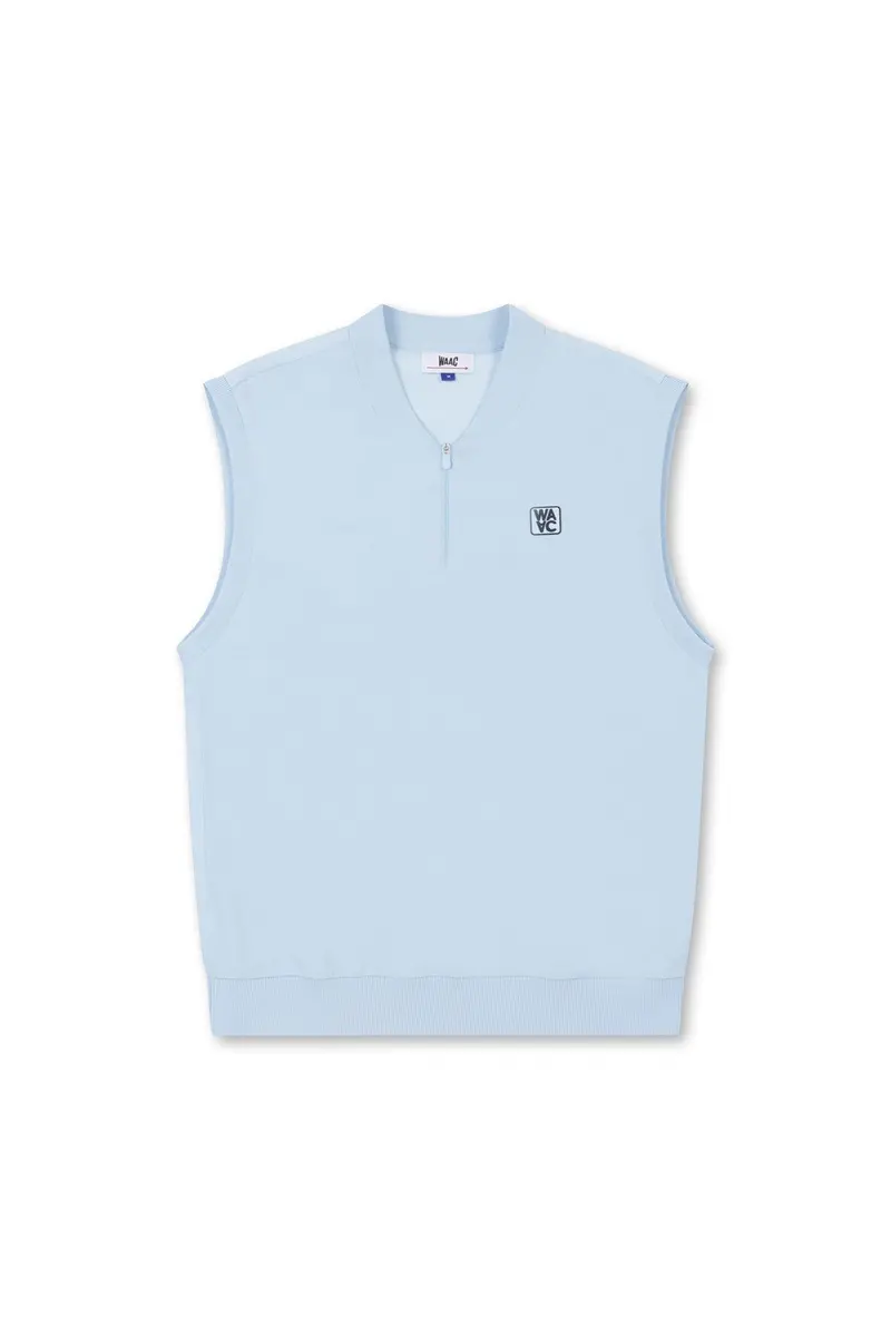 Men'S Blue Athletic Hybrid Knit Vest 1