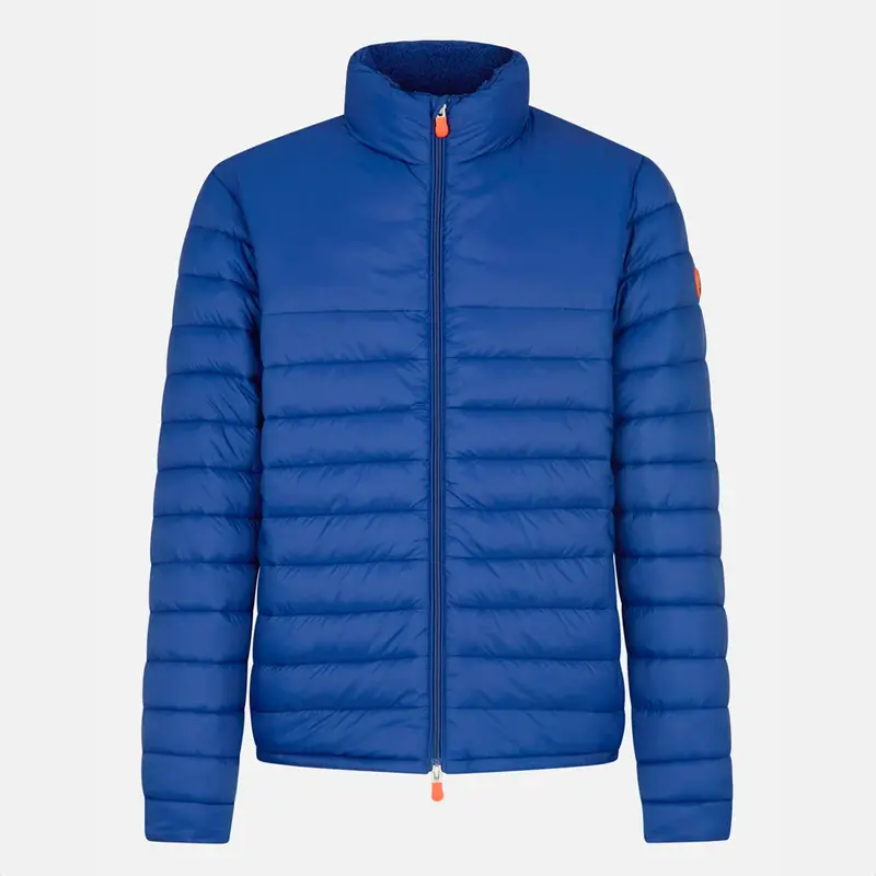 Men'S Morgan Jacket: Faux Fur-Lined, Stand Collar, Eclipse Blue 1