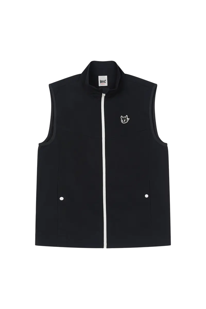 Men’S Navy Logo Zip-Up Vest 1