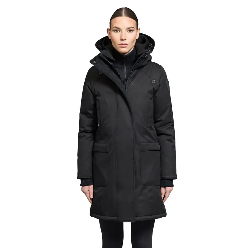 Merideth Fur-Free Quilted Parka For Women In Black 1