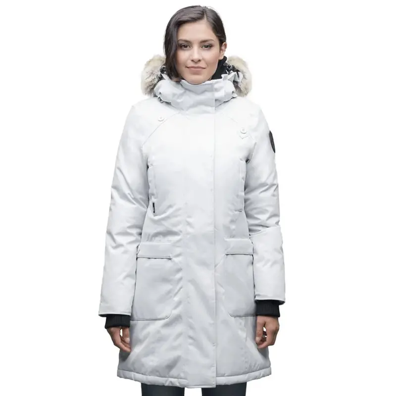 Merideth Women'S Light Grey Parka 1