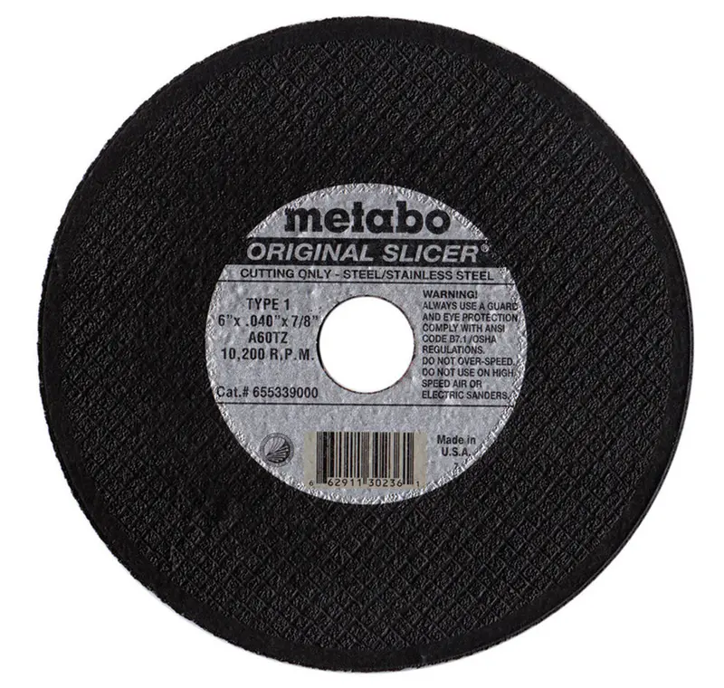 Metabo 655339000 6" X 0.040" Original Slicing Wheel – High-Precision Cut-Off 1