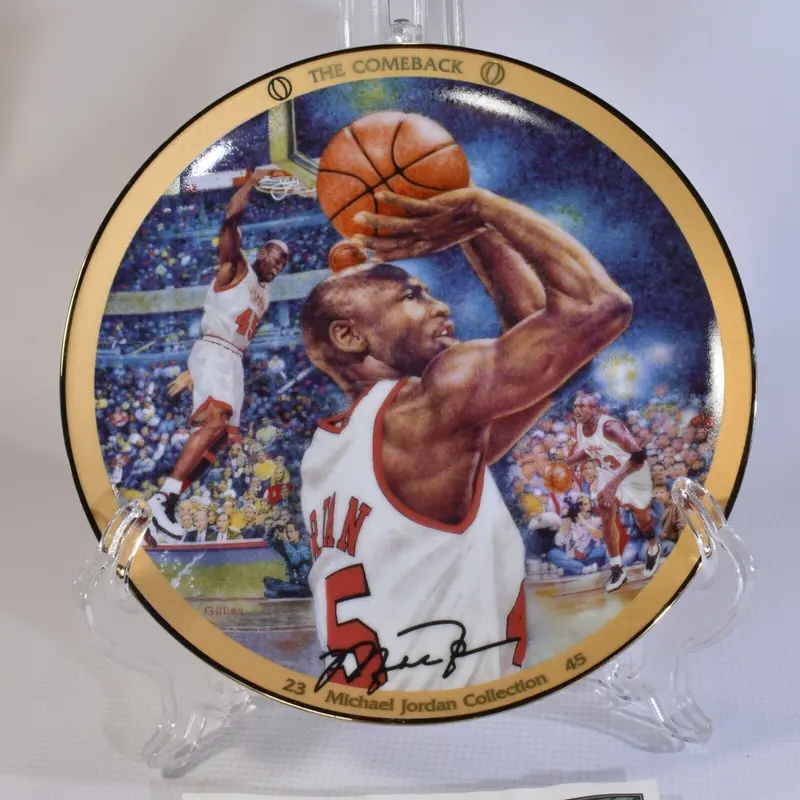 Michael Jordan The Comeback Nba Collector Plate – Bradford Exchange Limited Edition 1