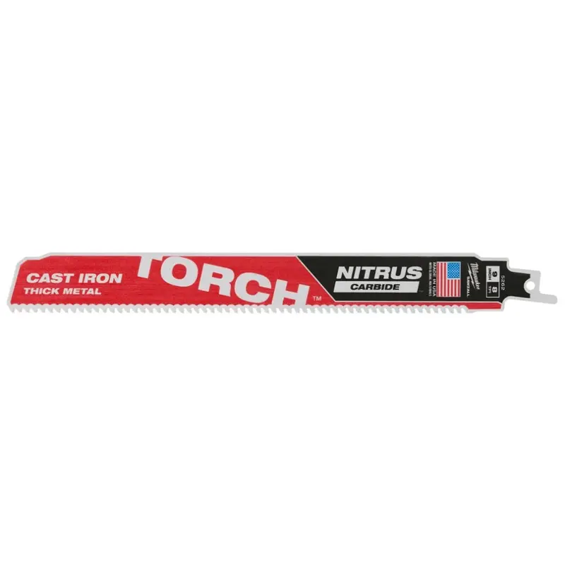 Milwaukee 48-00-5562 9" 7Tpi Torch Nitrus Carbide Cast Iron Sawzall Blade (5-Pack) 1