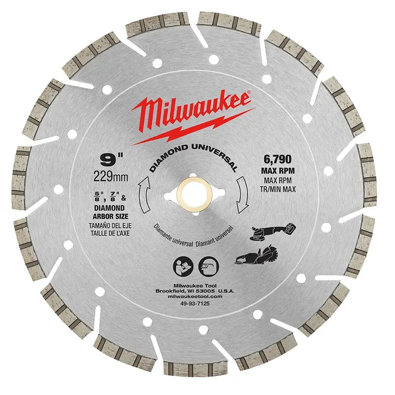 Milwaukee 49-93-7125 9-Inch Diamond Universal Cutting Blade 1