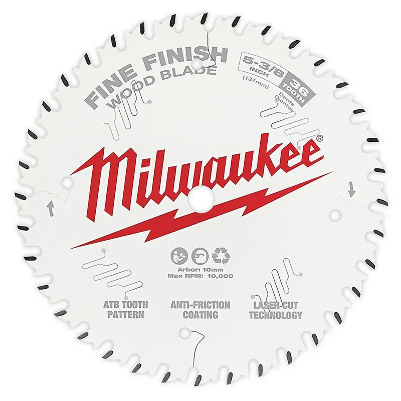 Milwaukee Fine Finish Circular Saw Blade – 5-3/8", 36-Tooth Carbide 1