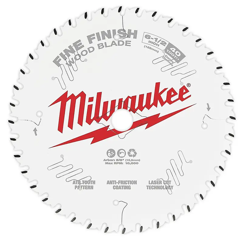 Milwaukee Fine Finish Circular Saw Blade – 6-1/2", 40-Tooth Carbide 1