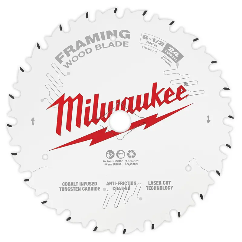 Milwaukee Framing Circular Saw Blade – 6-1/2", 24-Tooth Carbide 1