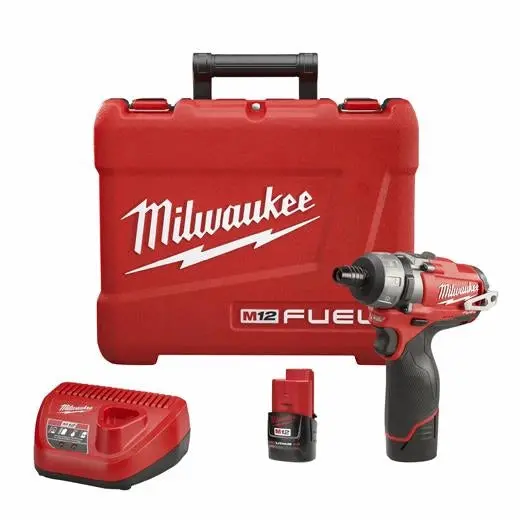 Milwaukee M12 Fuel 2-Speed 1/4" Hex Screwdriver Kit – Model 2402-22 Variable-Torque Driver 1