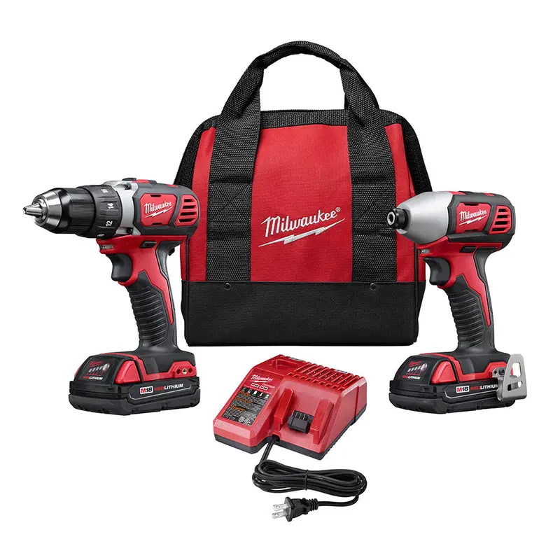Milwaukee M18 2-Tool Cordless Combo Kit – Drill & Impact Driver Set 1