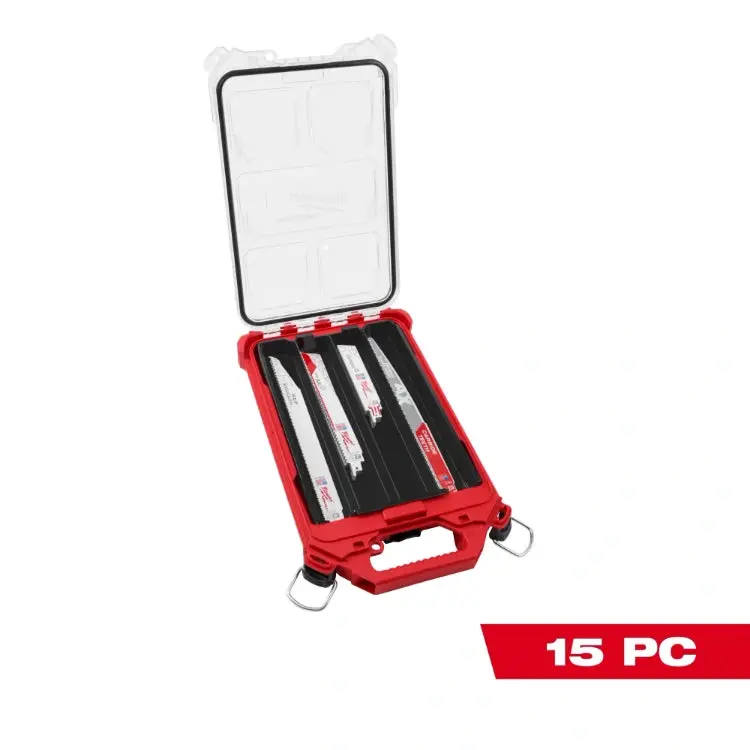 Milwaukee Sawzall Blade Kit – 15-Piece Packout-Ready Collection 1