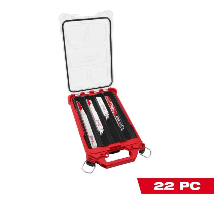 Milwaukee Sawzall Blade Kit – 22-Piece Packout-Compatible Set 1