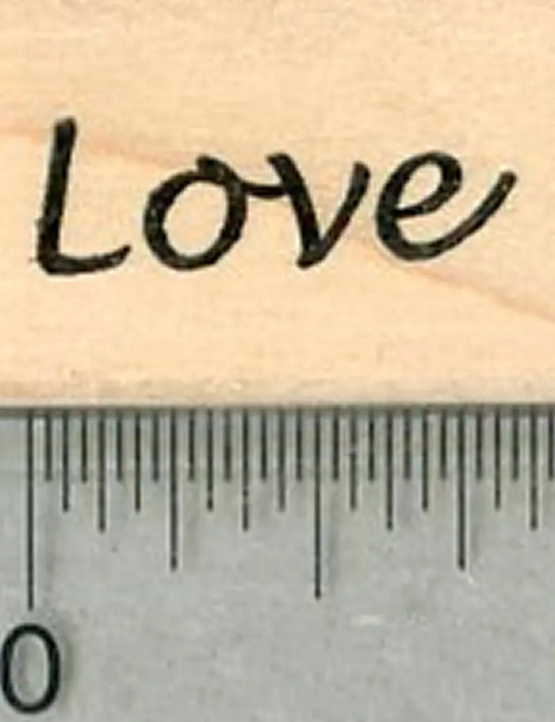 Minimalist Love Word Rubber Stamp – Clean Typography 1