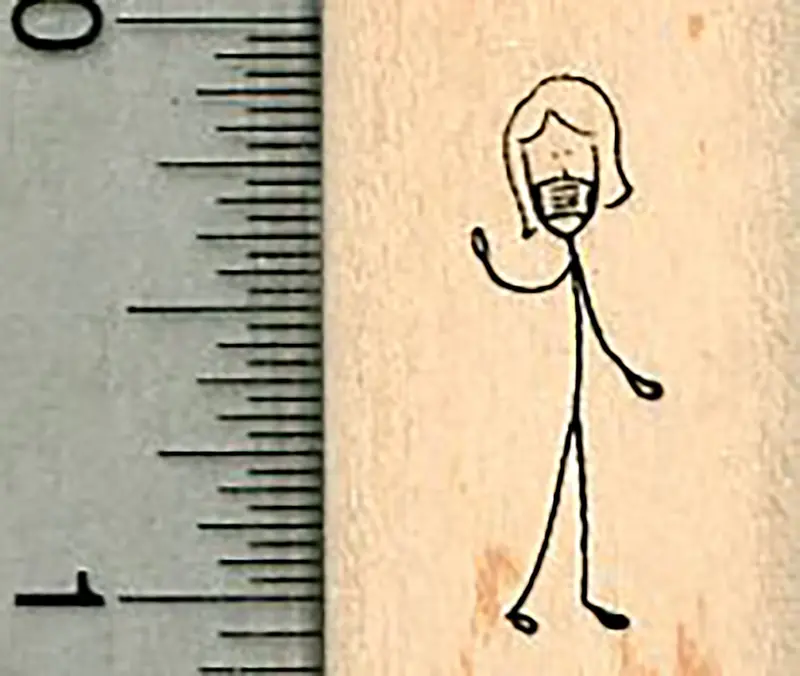 Minimalist Mom Rubber Stamp – Masked Stick Figure Family Set 1