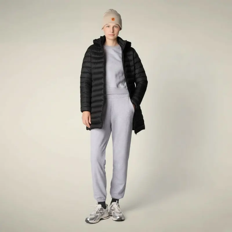 Miri Women’S Hooded Coat In Black 1