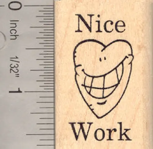 'Nice Work!' Classroom Encouragement Rubber Stamp 1