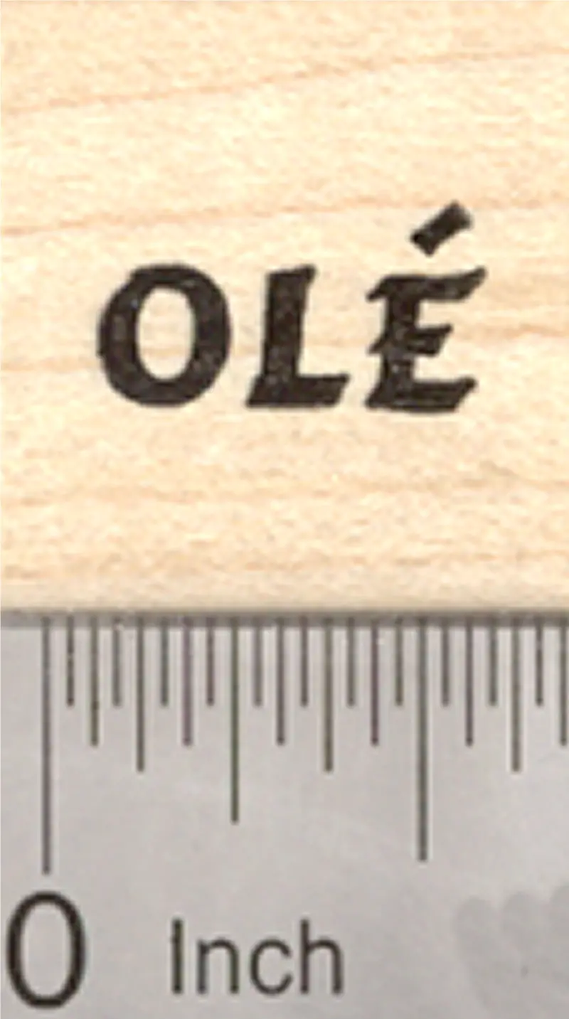 'Olé!' Spanish Expression Rubber Stamp – Celebrate Mexican Culture 1