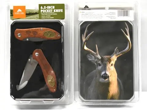 Ozark Trail 6.5" Folding Pocket Knife Gift Set – Tin Box 1
