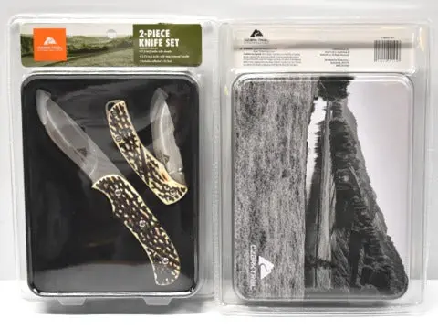 Ozark Trail Two-Piece Folding Knife Set – Bone-Style Handles 1